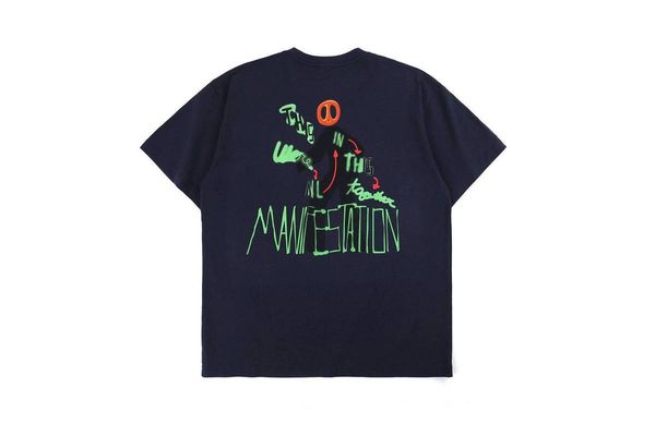

2021 new men women 1:1 manlfeststion print travis scott tees streetwear hip hop kanya astroworld t-shirt hp4r, White