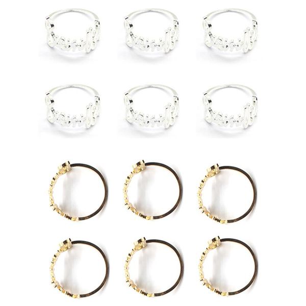 

napkin rings alloy metal alphabet for wedding table decoration holder towel dinner 6 pcs