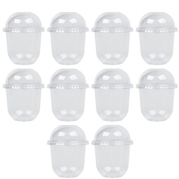 

bike pumps 10 sets 360ml disposable tea cup with lid u shape packing cups