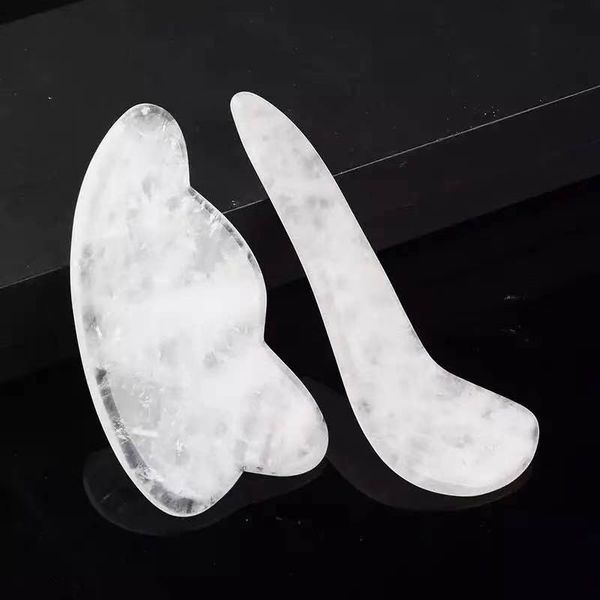 Atacado massagem gua sha ferramentas natural Rock Quartz Guasha Board Spa Acupuntura Necking Neck Eyes Health Healing Stone Beauty Gouache Massager