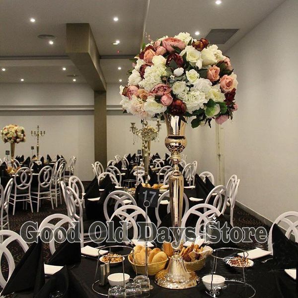 

vases 98cm tall gold or silver metal flower vase table centerpiece for wedding decoration 10pcs/lot