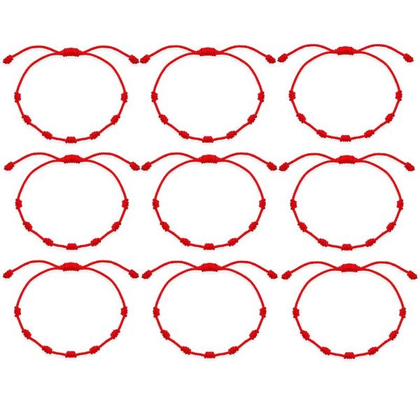 

charm bracelets boho 12pcs 7 lucky knot red string wholesale bracelet women kid pretty nice cute handcrafted cord adjustable summer jewelry, Golden;silver