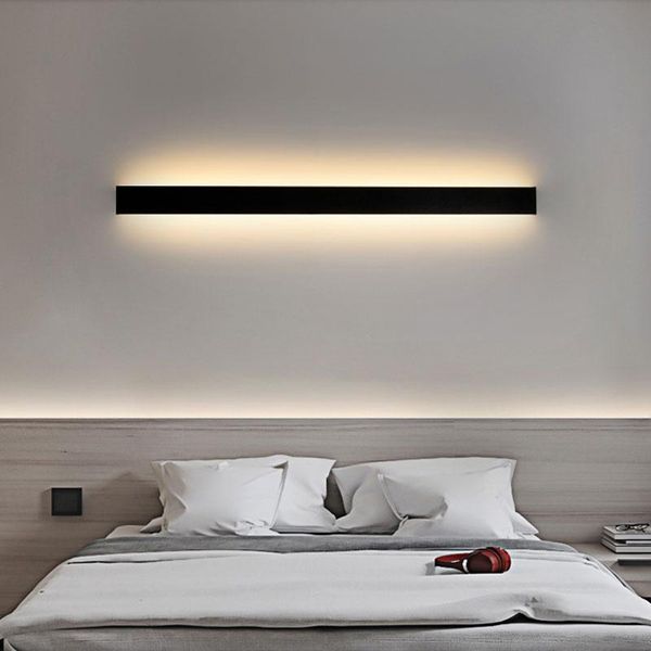 

wall lamp nordic minimalist long modern led sconce light fixtures living room bedside lights for home mirror lighting