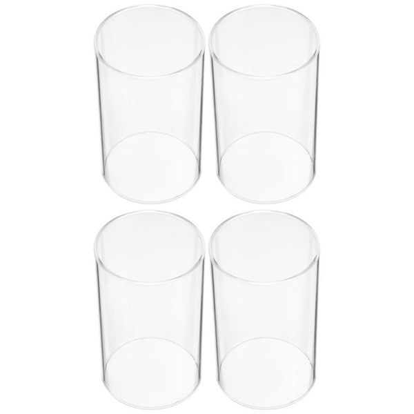 

lamp covers & shades 4pcs glass cover tube candle cup transparent decors