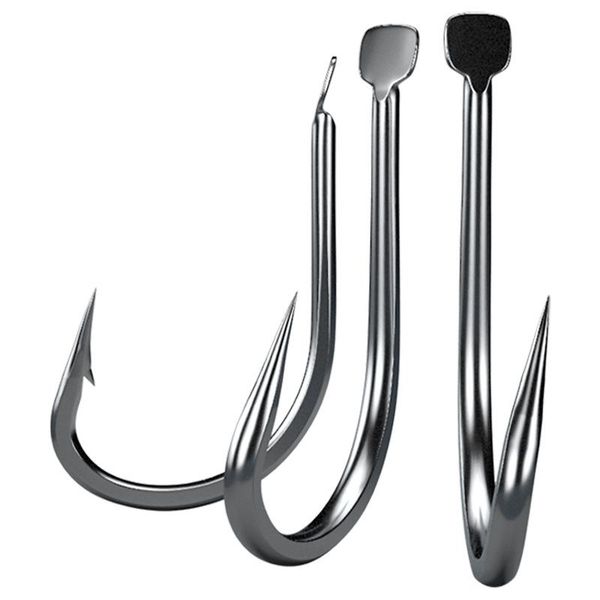 

the hook has barbs and no barbs on the black bulk fishing suit