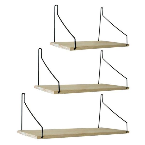 

3 pcs wall hanging storage racks wall-mounted racks practical wall shelf