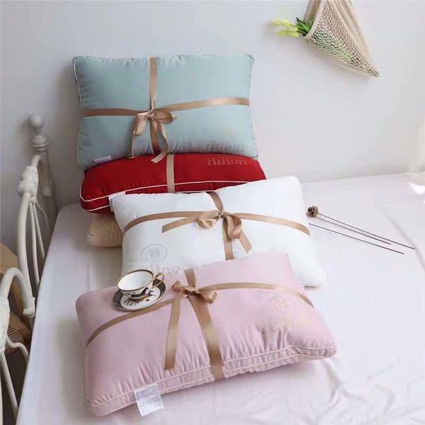 

pillow down and feather bed pillows for sleeping 100% cotton cover with natural filling king queen size