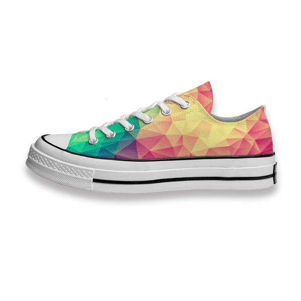

custom printed sho color poly triangle dign sneakers low mens womens skateboard sport footwear diy trainers canvas casual shoe
