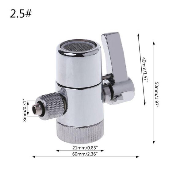 

water filter faucet diverter valve ro system 1/4" 2.5/8" 3/8" tube connector g32c