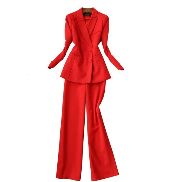 

autumn and winter young fashions temperament ladies in wool suit long legged pants two sets of tides ie8f, White