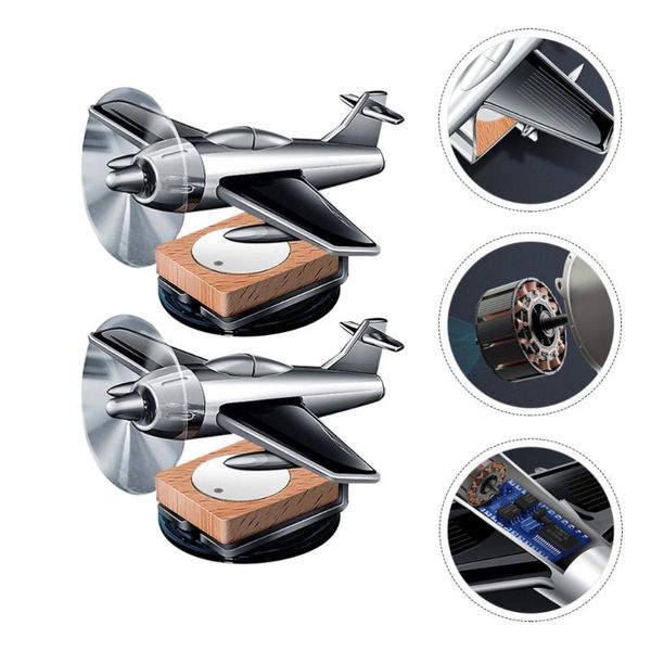 

car air freshener 2pcs adornment solar energy aeroplane ornament (perfume)