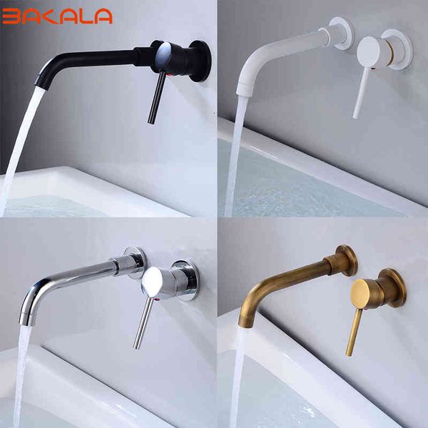 

bathroom sink faucets modern wall-mount mixer tap faucet swivel wall spout single handle bath with lever cover plinth lw6t