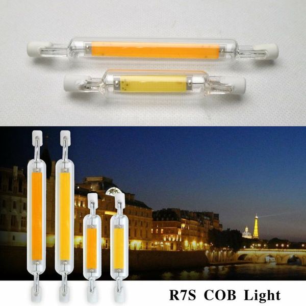 

bulbs led r7s glass tube 78mm 118mm dimmablesaving powerful bulbinstead of halogen lamp cob 110v 220v 6w 12w 20w