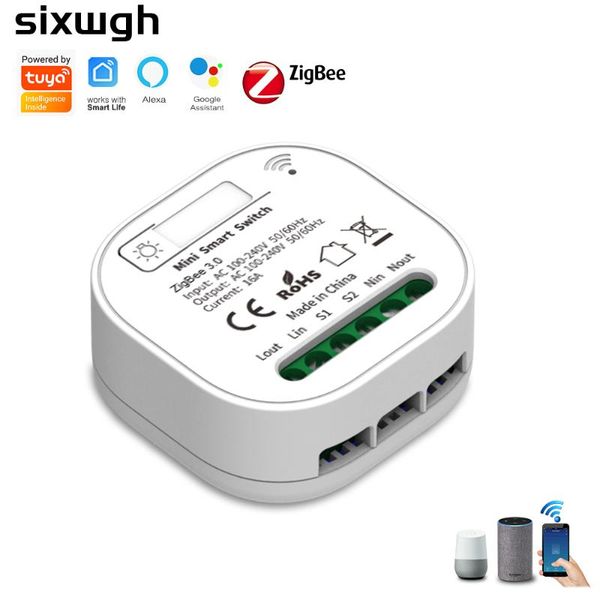 

smart home control sixwgh tuya zigbee switch automation breaker life app remote timer diy support google alexa