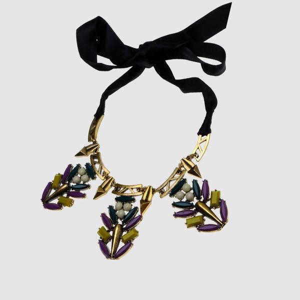 

pendant necklaces amorita boutique tie the rope petals necklace, Silver