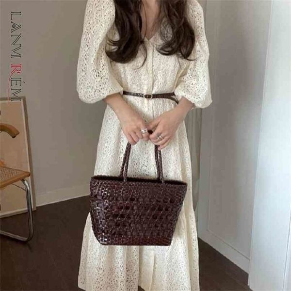 

casual midi dress korean hollow out belt printed v-collar temperament loose fit fashion summer women's 2p1647 210526, Black;gray