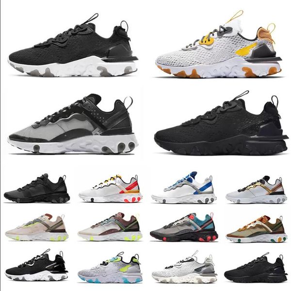 

react vision 87 55 running shoes men women triple black iridescent white vast grey honeycomb worldwide schematic tour yellow sail mens train