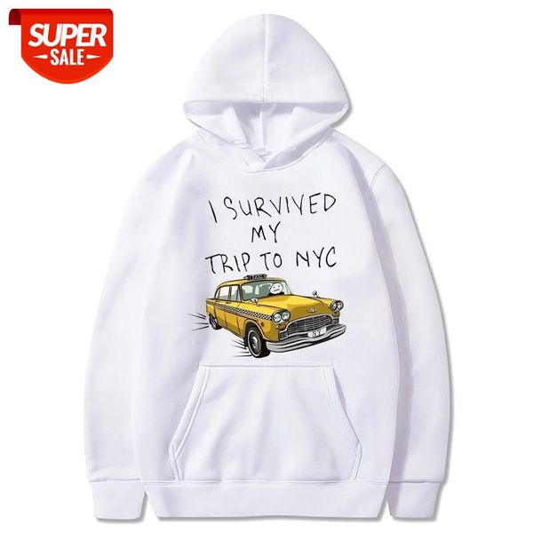 

i survived my trip to nyc fleece hoodies tom holland same style sweatshirt male female autumn spring hoody pullover #yq8i, Black
