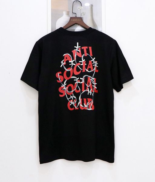 

2020 summer new letter assc barbed wire printing large loose men's and women's short sleeve t-shirt, Blue