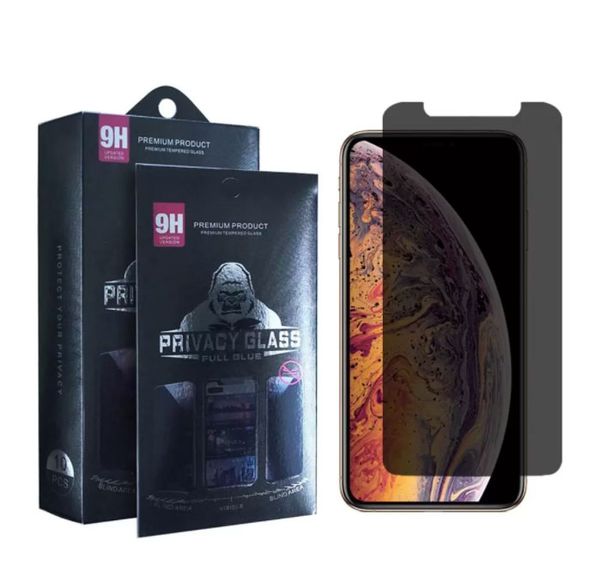 

9h 2.5d privacy anti-spy screen protector for iphone 11 12 13 xs max xr xs 6 7 8 plus tempered protect film with retail box