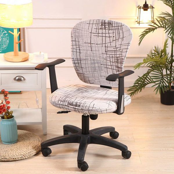 

printed computer chair cover set elastic split chair cover home office hk3