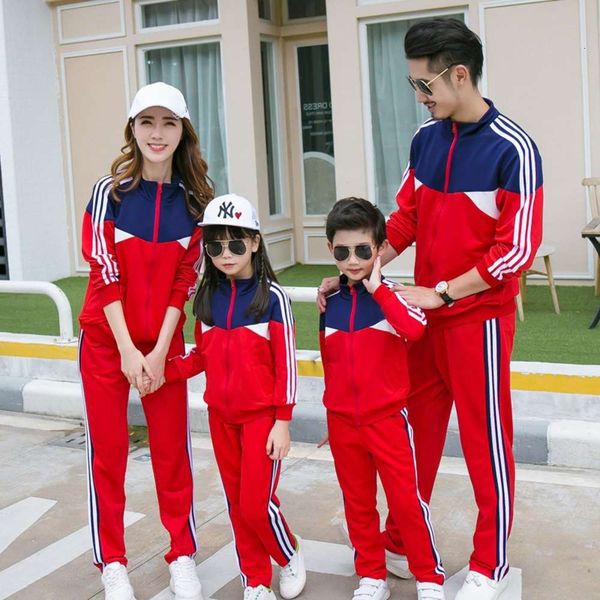 

matching 2021 new color autumn winter sports suit for parents and children, Blue