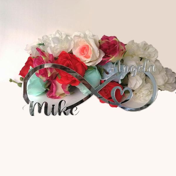 

party decoration personalized acrylic cut name sign wedding birthday mirror gold custom wall hanging gifts supplies