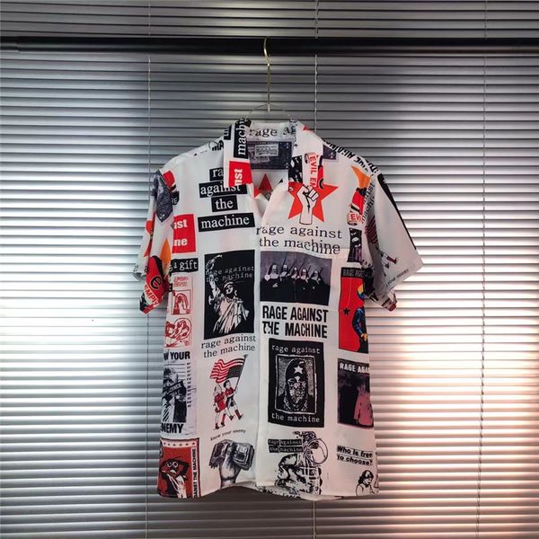 

2021 new wacko maria rage against the machine shirt men women tees streetwear shirts 1sxw, White