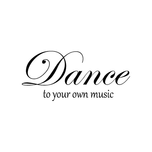 

16.5cm*7.6cm dance to your own music vinyl car styling funny car sticker decals c15-2439