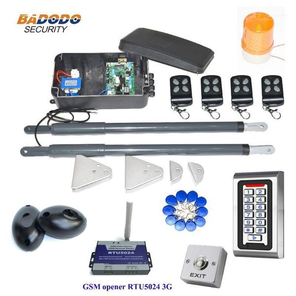 

waterproof automatic swing door gate opener open operator motor drive closer kit with metal access controller gsm opener11