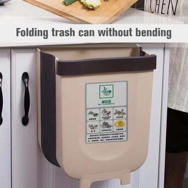 

waste bins toilet narrow room smart trash can car bin hanging garbage kitchen folding cabinet door foldable paper baske