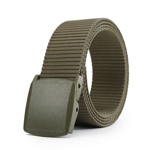 Homens Cintos Femininos Militar Nylon Cinto Ajustável Homem Ao Ar Livre Cintura Tática de Viagem Com Fivela Plástica Para Calças 120cm