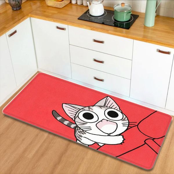 

carpets kawaii cartoon chi's cat area rugs long kitchen 40x120 bathroom mats soft pink red door mat bedroom living room