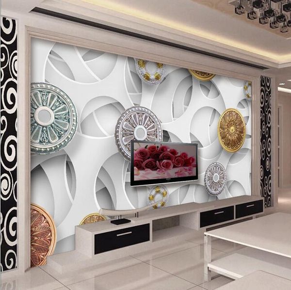 

wallpapers european modern 3d personalized el tv room living background wallpaper wall murals large frescoes