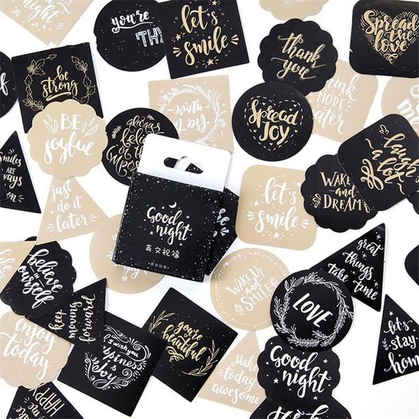 

gift wrap 45pcs/pack vintage letter adhesive stickers scrapbooking materials diary card decoration diy craft supplies sealing sticker