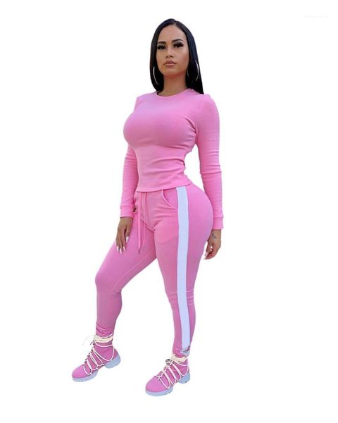 

casual panelled solid color designer tracksuits female clothing spring 2021 women two piece pants set fashion, Gray