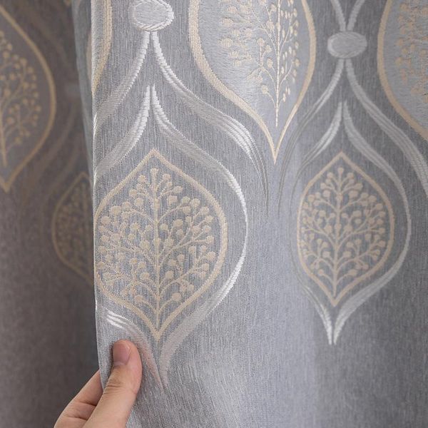 

modern window pastoral jacquard blackout curtains cloth shading cloth curtain in the bedroom living room jacquard