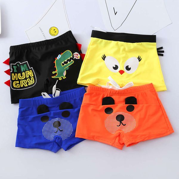 

children's swimming trunks boys' baby children's 1 boxer 3 cute quick drying cartoon pattern suit, Blue