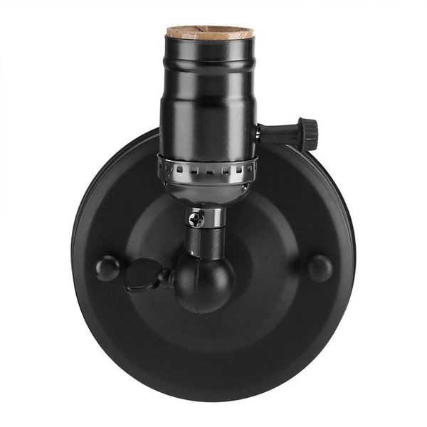 

wall lamp vintage holder chandelier sconce pedestal edison decoration rotary switch simple kitchen bedroom lamp, black