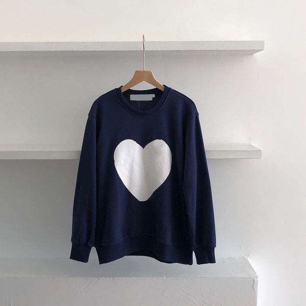 

2022 womens casual sweatshirts loose long sleeved plush clothes with red love pattern street style fashion girls wear, Black