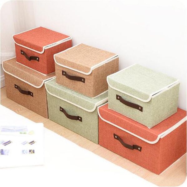 

storage boxes & bins folding lovel pattern cloth nonwoven fabric organizer bag large utility with cover 2 sizes #s829