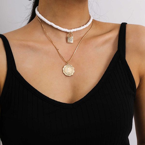 

jewelry fashion simple multi-layer collar chain small butterfly micro inlaid alloy necklace, Silver