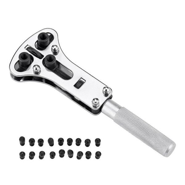 

repair tools & kits watch band back case opener from 17mm to 37mm with 18pcs clamps kit battery screw cover remover tool