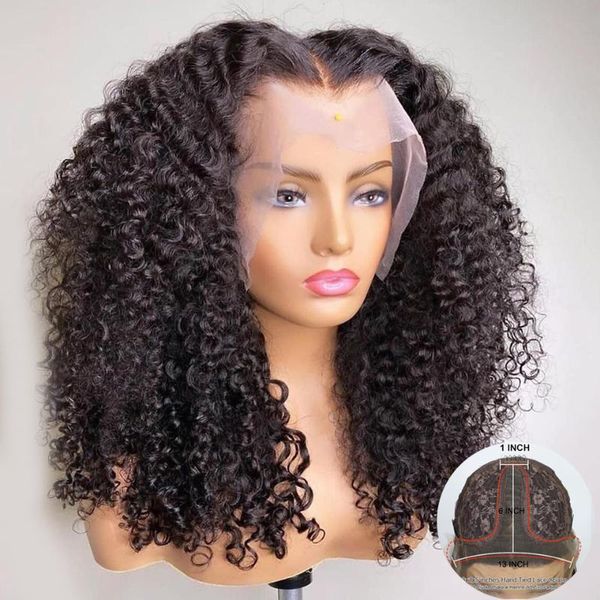 

kinky curly bob wig 150% t part wig human hair wigs for black women remy brazilian hair pre plucked baby, Black;brown