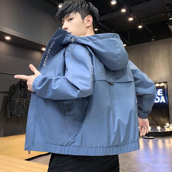 

men's jackets everland 100% polyester waterproof and windproof men's korean fashion casual hooded jacket, Black;brown