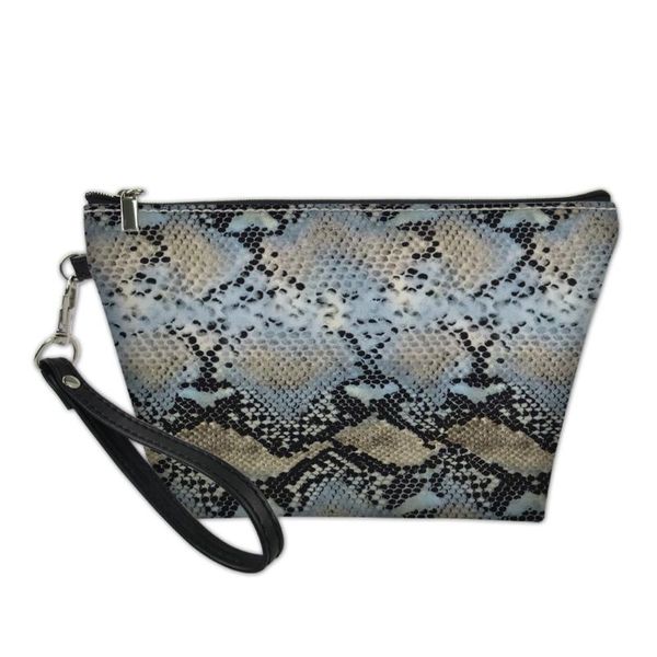 

leather women makeup bag funny animal skin pattern small cosmetic cases bags organizer bag ladies make up multifunction sac