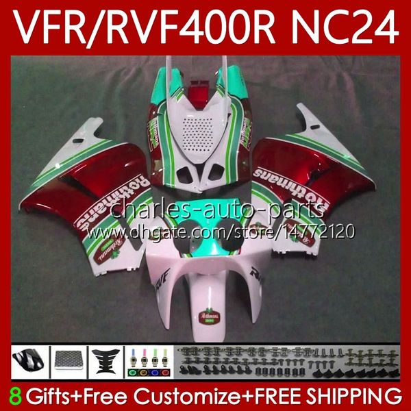 Rothmans Red Fairings Kit para Honda RVF VFR 400 VFR400 R 400rr 87-88 Corpo 78No.130 VFR400R RVF400R NC24 V4 RVF400 R 1987 1988 VFR 400R VFR400RR 87 87 87 Motocicleta