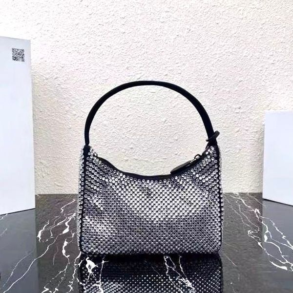 

dicky0750 diamond handbag canvas hobo bag diamonds shoulder bags for women chest pack fashion tote chains hand lady presbyopic purse handbag