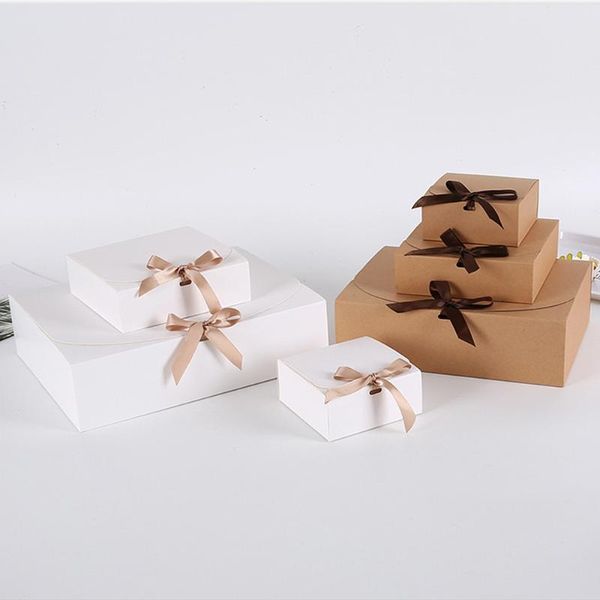 

gift wrap 5pcs white/kraft/black box event & party supplies packaging wedding birthday handmade candy chocolate packaging.