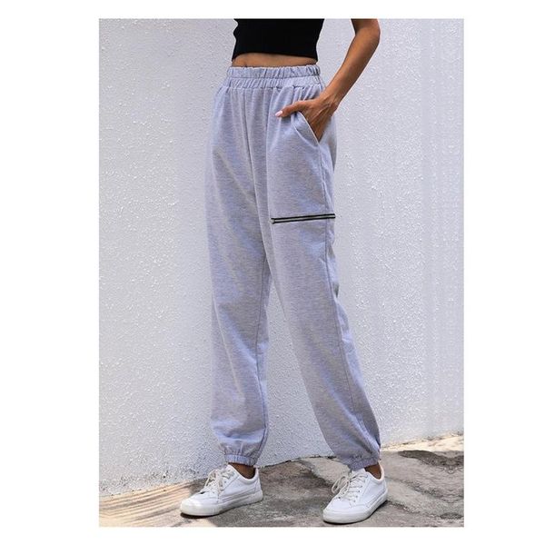 

women's pants & capris stacked sweatpants women cotton linen cropped loose urban leisure ripped straight mid waist wide legged, Black;white